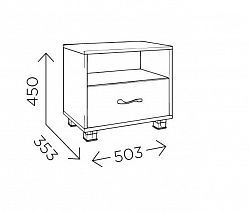 Тумба прикроватная "Доминик" М10