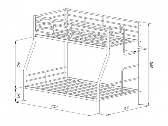 Кровать двухъярусная "Гранада-3" - Схема