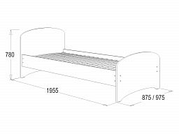 Кровать-4 "Фант" одинарная 900*1900 мм