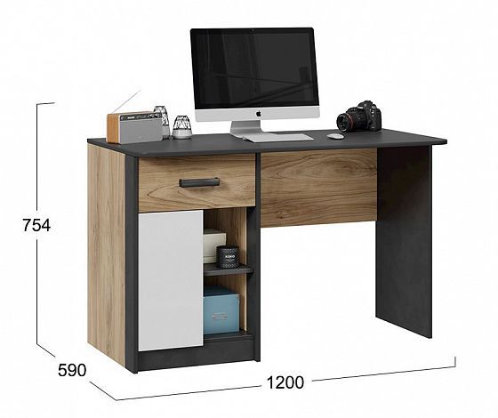 Стол письменный "Рико" с ящиком ТД-340.15.02 - размеры