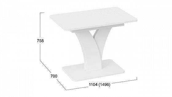 Стол раздвижной "Люксембург" Тип 2 - размеры