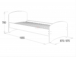 Кровать-4 "Фант" одинарная 800*1900 мм