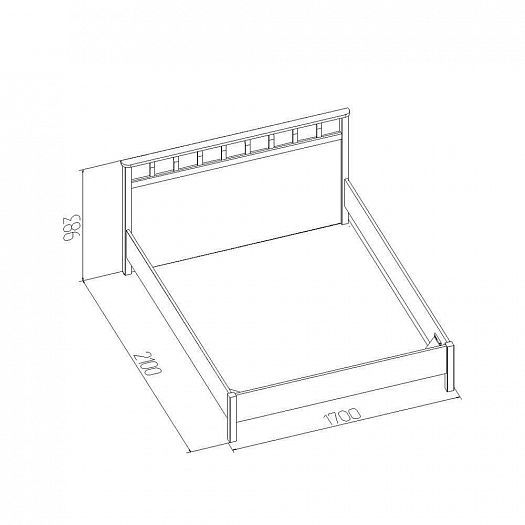 Кровать Люкс (1600 мм) "Шерлок" №47 - Кровать Люкс (1600) №47 Шерлок, размеры