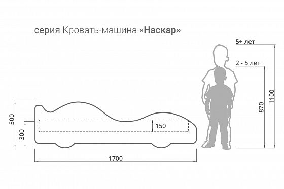 Детская кровать-машина "ФСБ"