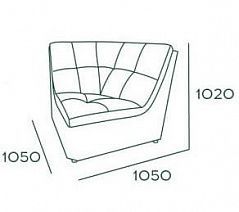 Модуль угловой для дивана "Триумф 5"