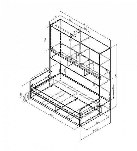 Кровать с антресолью "Дельта Нэкст 21.05" - Схема