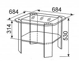 Стол журнальный "Виктория" №35