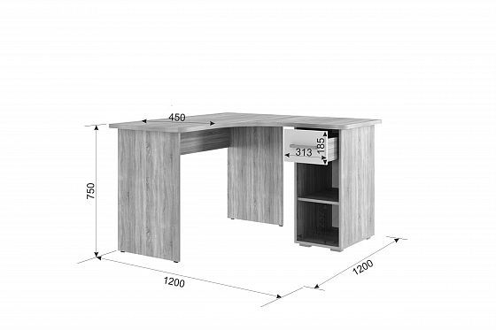 Стол компьютерный "Лайт-1" 1200 угловой - Стол компьютерный "Лайт-1" 1200 угловой: Схема