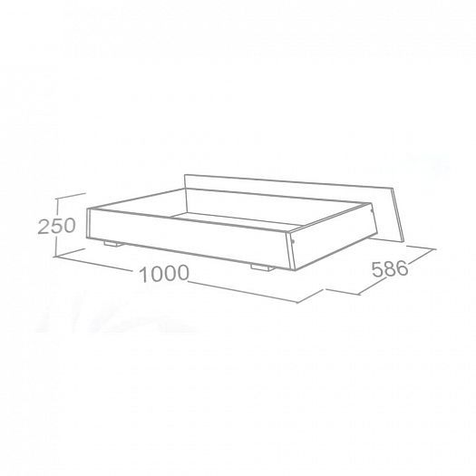 Ящик выкатной для кровати "Ольга-18", схема