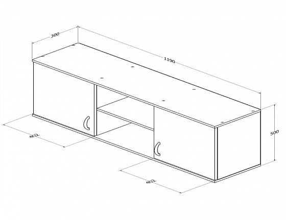 Шкаф и полка "Соня-3" -