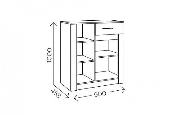 Комод "Ева 5" 900мм М6 - Размеры