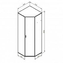 Шкаф для одежды угловой "Дельта" №1