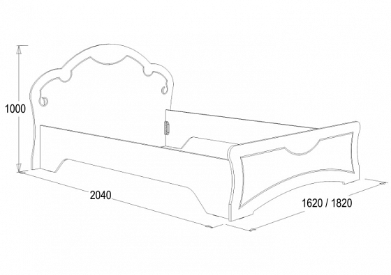 Кровать 1600 мм "Ольга-10" - Изголовье кровати