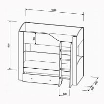 Двухъярусная кровать Астра 2