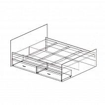 Кровать "Сакура" 900 мм с 2 ящиками