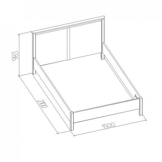 Кровать (1400 мм) "Шерлок" №43 - Кровать (1400) №43 Шерлок, размеры